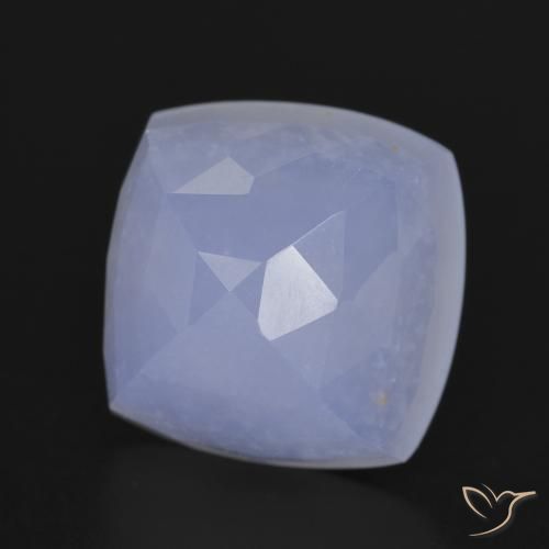 Calcedônia Azul arroxeado Natural 7.86ct, Almofada, Translúcido