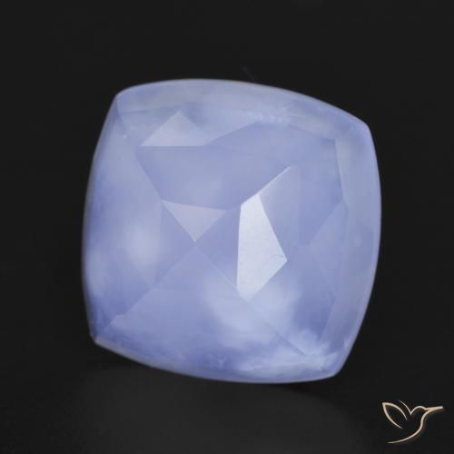 Calcedônia Azul arroxeado Natural 6.70ct, Almofada, Translúcido