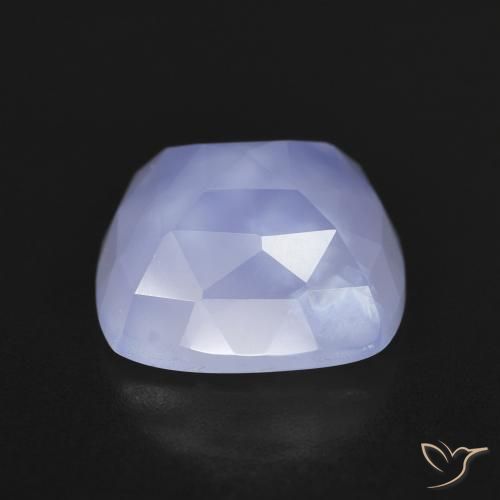 Calcedônia Azul arroxeado Natural 6.70ct, Almofada, Translúcido