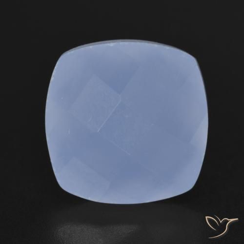 7.48ct Natural Azul arroxeado Calcedônia, Almofada, Translúcido