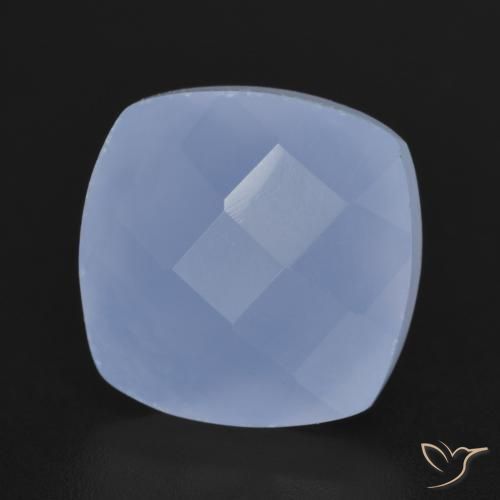 Calcedônia Azul arroxeado Natural 7.48ct, Almofada, Translúcido