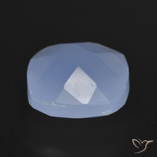 Calcedônia Azul arroxeado Natural 7.48ct, Almofada, Translúcido