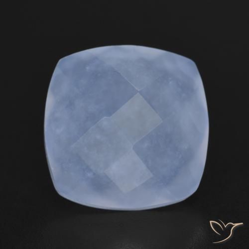6.33ct Natural Azul arroxeado Calcedônia, Almofada, Translúcido