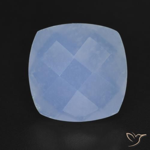 5.42ct Natural Azul arroxeado Calcedônia, Almofada, Translúcido