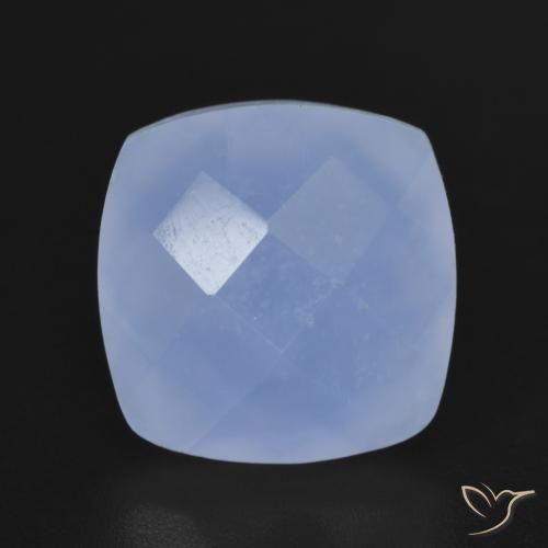 6.76ct Natural Azul arroxeado Calcedônia, Almofada, Translúcido