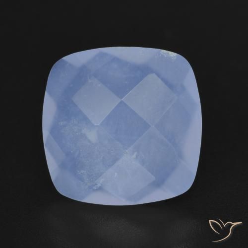 4.73ct Natural Azul arroxeado Calcedônia, Almofada, Translúcido