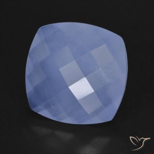 Calcedônia Azul arroxeado Natural 5.72ct, Almofada, Translúcido