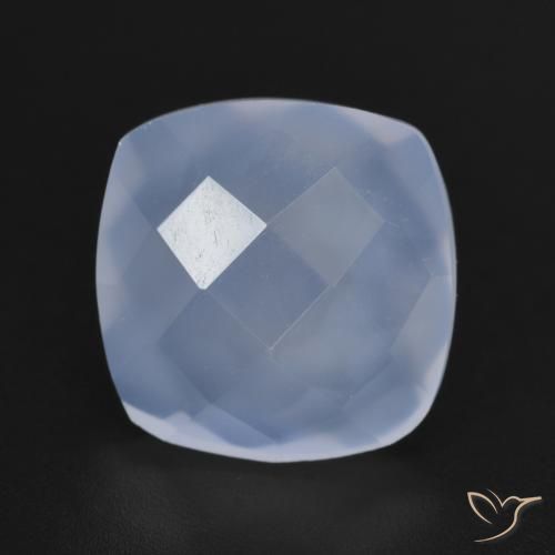 5.83ct Natural Azul arroxeado Calcedônia, Almofada, Translúcido