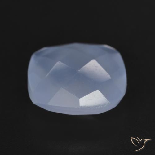 Calcedônia Azul arroxeado Natural 5.83ct, Almofada, Translúcido