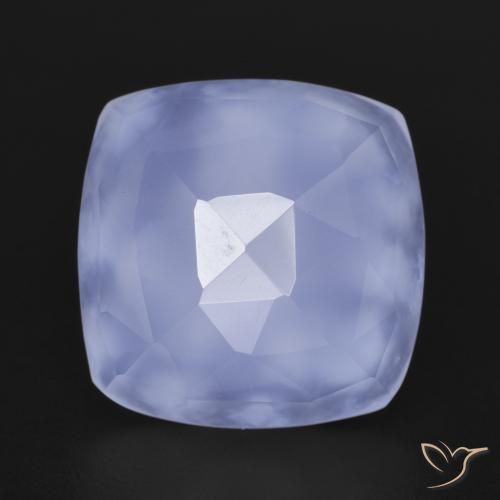 7.19ct Natural violeta real Calcedônia, Almofada, Translúcido
