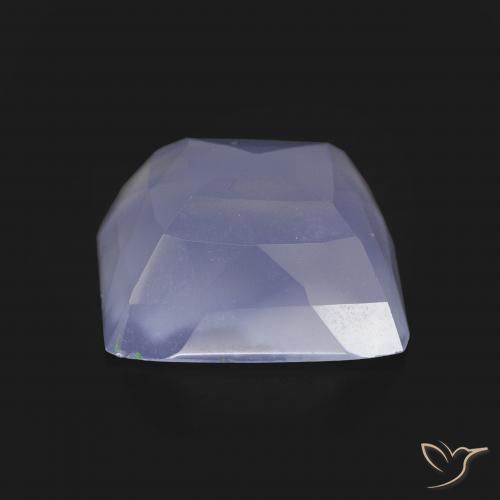 Calcedônia violeta real Natural 6.74ct, Quadrado, Translúcido