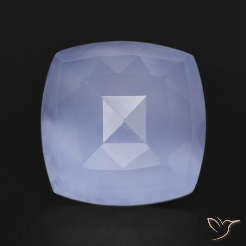 6.96ct Natural violeta real Calcedônia, Almofada, Translúcido