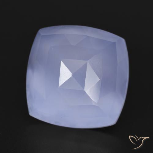 Calcedônia violeta real Natural 6.96ct, Almofada, Translúcido