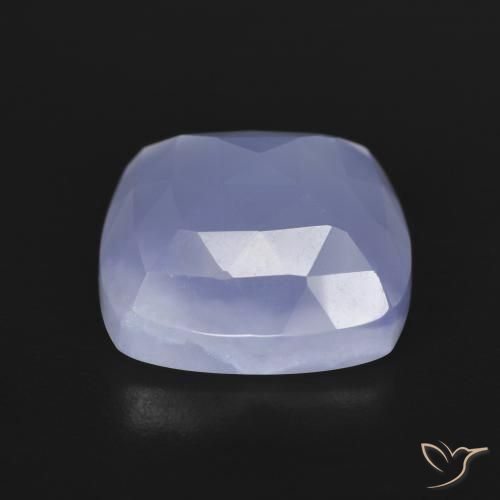 Calcedônia violeta real Natural 6.96ct, Almofada, Translúcido