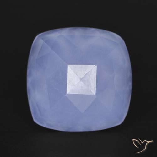 6.67ct Natural violeta real Calcedônia, Almofada, Translúcido