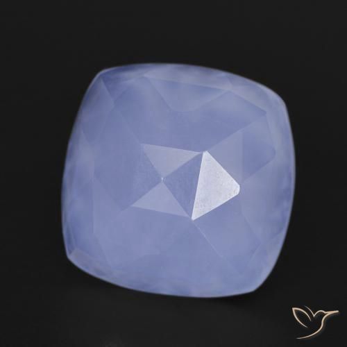 Calcedônia violeta real Natural 6.67ct, Almofada, Translúcido