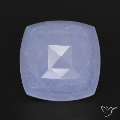 6.95ct Natural Violeta azulado Calcedônia, Almofada, Translúcido