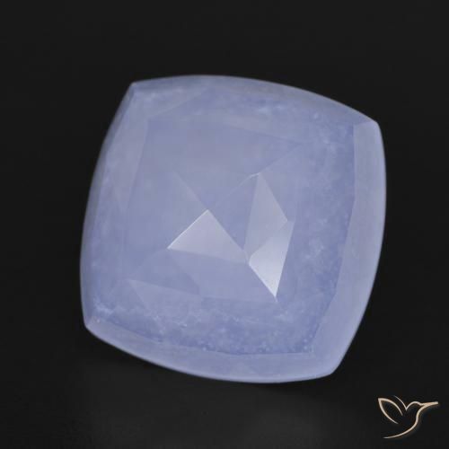 Calcedônia Violeta azulado Natural 6.95ct, Almofada, Translúcido