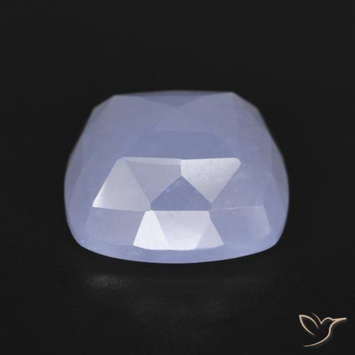 Calcedônia Violeta azulado Natural 6.95ct, Almofada, Translúcido
