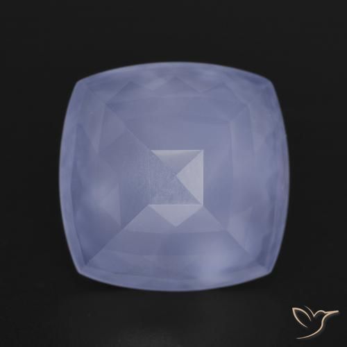 6.84ct Natural Violeta azulado Calcedônia, Almofada, Translúcido