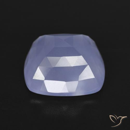 Calcedônia Violeta azulado Natural 6.84ct, Almofada, Translúcido