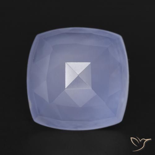 6.64ct Natural Violeta azulado Calcedônia, Almofada, Translúcido