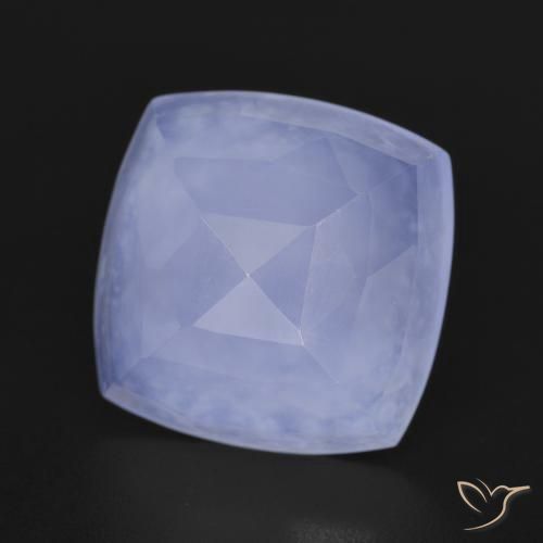 Calcedônia Violeta médio Natural 5.97ct, Almofada, Translúcido