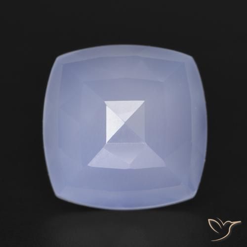 6.76ct Natural Azul arroxeado Calcedônia, Almofada, Translúcido