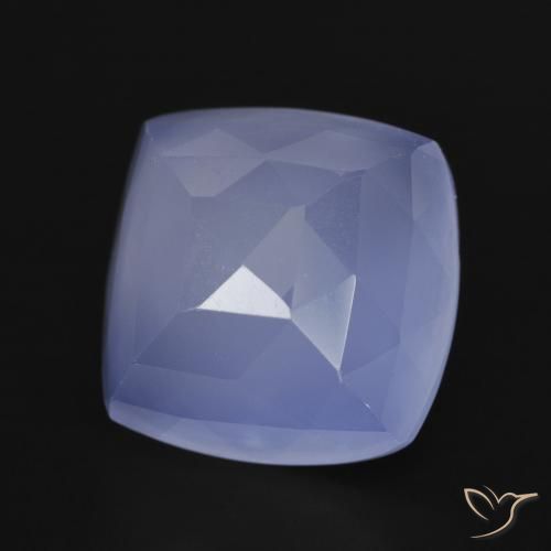 Calcedônia Violeta Azul Natural 7.05ct, Almofada, Translúcido