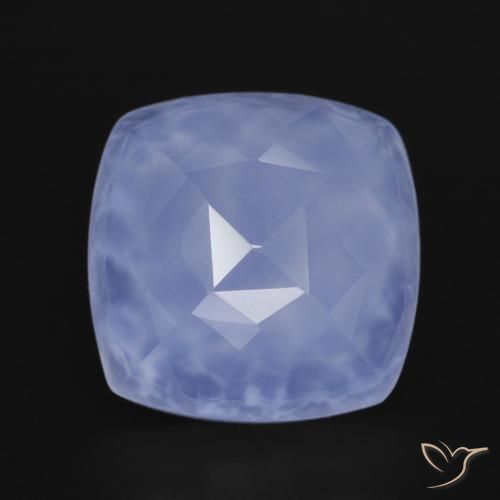 7.17ct Natural Azul claro Calcedônia, Almofada, Translúcido