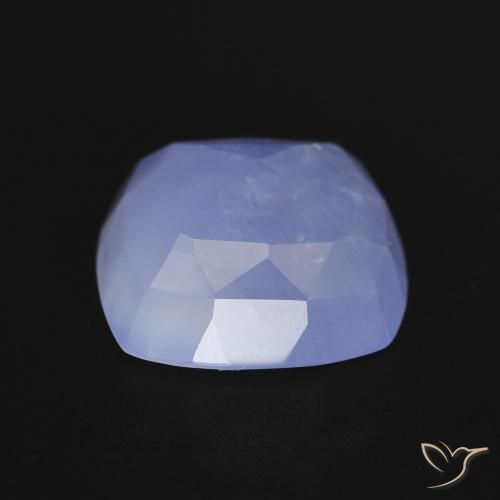 Calcedônia Violeta Azul Natural 5.77ct, Almofada, Translúcido