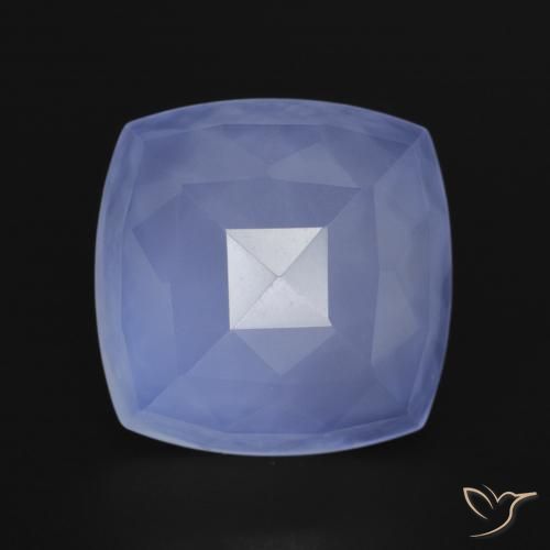 6.45ct Natural Azul claro Calcedônia, Almofada, Translúcido