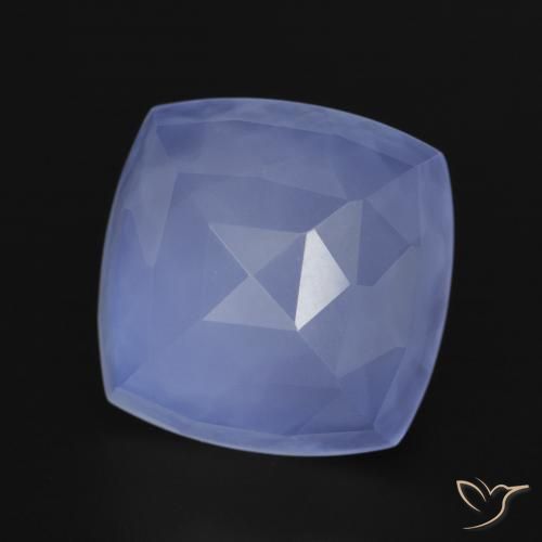 Calcedônia Azul claro Natural 6.45ct, Almofada, Translúcido