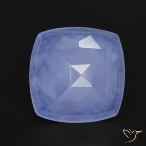 5.91ct Natural Azul púrpura claro Calcedônia, Almofada, Translúcido