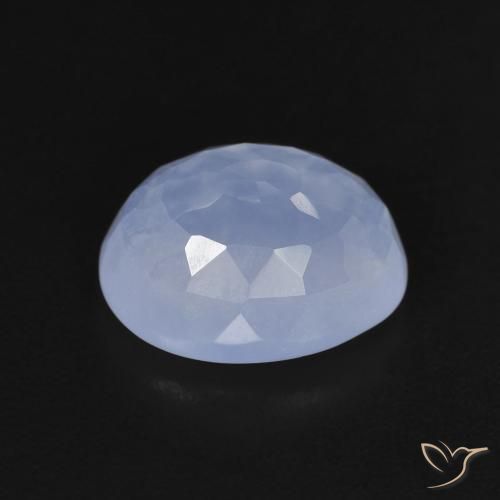Calcedônia Azul púrpura claro Natural 2.88ct, oval, Transparente