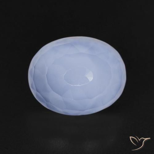 2.96ct Natural Azul claro Calcedônia, oval, Transparente