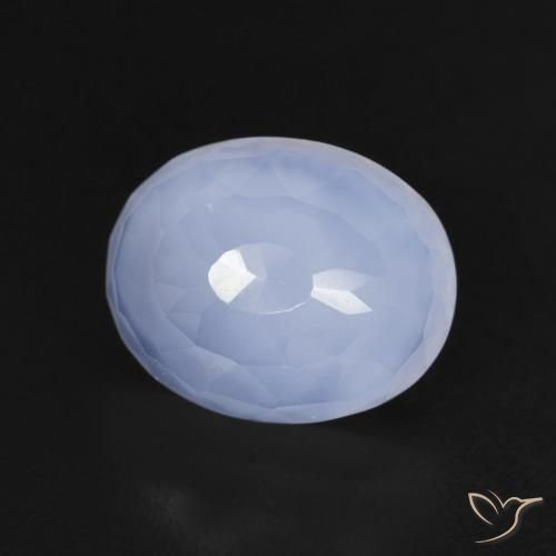 Calcedônia Azul claro Natural 2.96ct, oval, Transparente