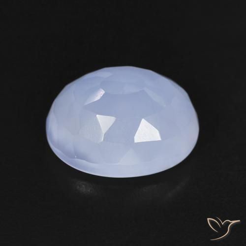 Calcedônia Azul claro Natural 2.96ct, oval, Transparente