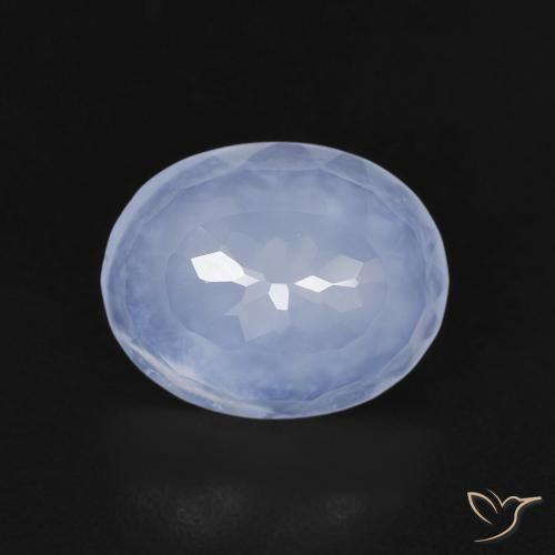 2.30ct Natural Azul púrpura claro Calcedônia, oval, Transparente