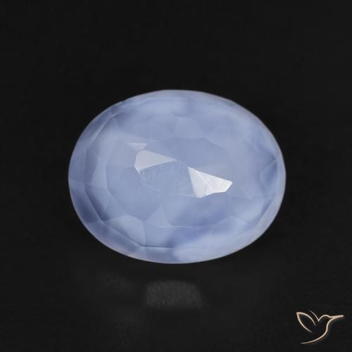 2.41ct Natural Violeta Azul Calcedônia, oval, Transparente