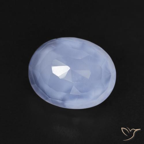 Calcedônia Violeta Azul Natural 2.41ct, oval, Transparente