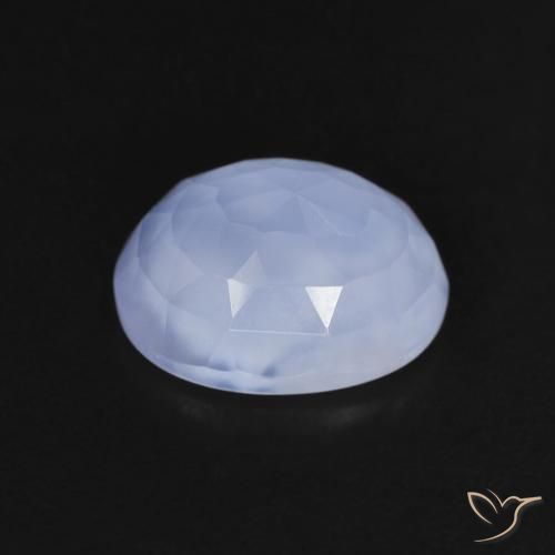 Calcedônia Violeta Azul Natural 2.41ct, oval, Transparente