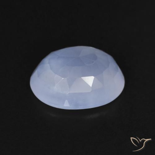 Calcedônia Azul arroxeado Natural 2.33ct, oval, Transparente