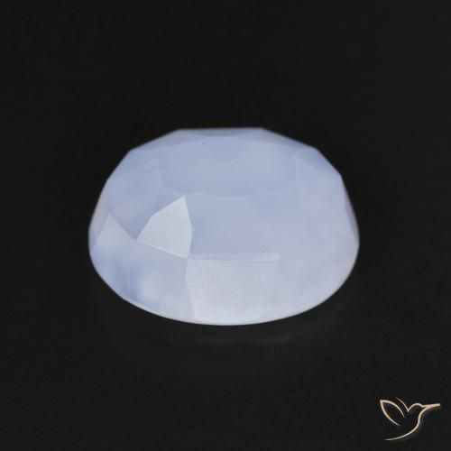 Calcedônia Azul arroxeado Natural 3.42ct, oval, Transparente