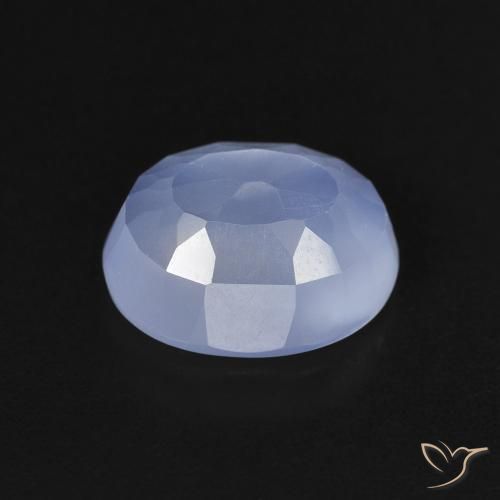 Calcedônia Azul arroxeado Natural 2.74ct, oval, Transparente