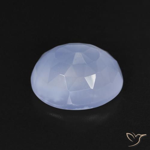 Calcedônia Azul arroxeado Natural 3.62ct, oval, Transparente