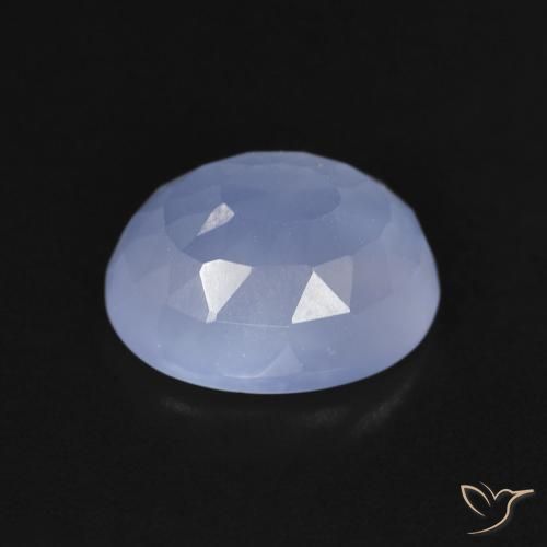 Calcedônia Azul arroxeado Natural 3.65ct, oval, Transparente