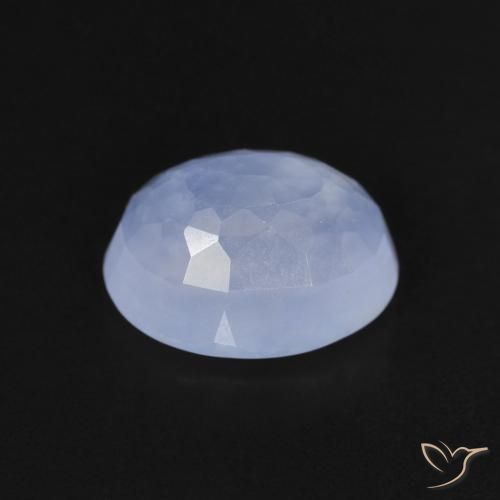Calcedônia Azul arroxeado Natural 2.84ct, oval, Transparente