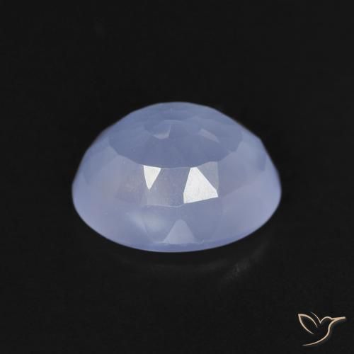 Calcedônia Azul arroxeado Natural 2.50ct, oval, Transparente