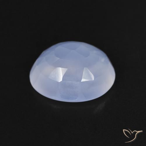Calcedônia Azul arroxeado Natural 2.28ct, oval, Transparente